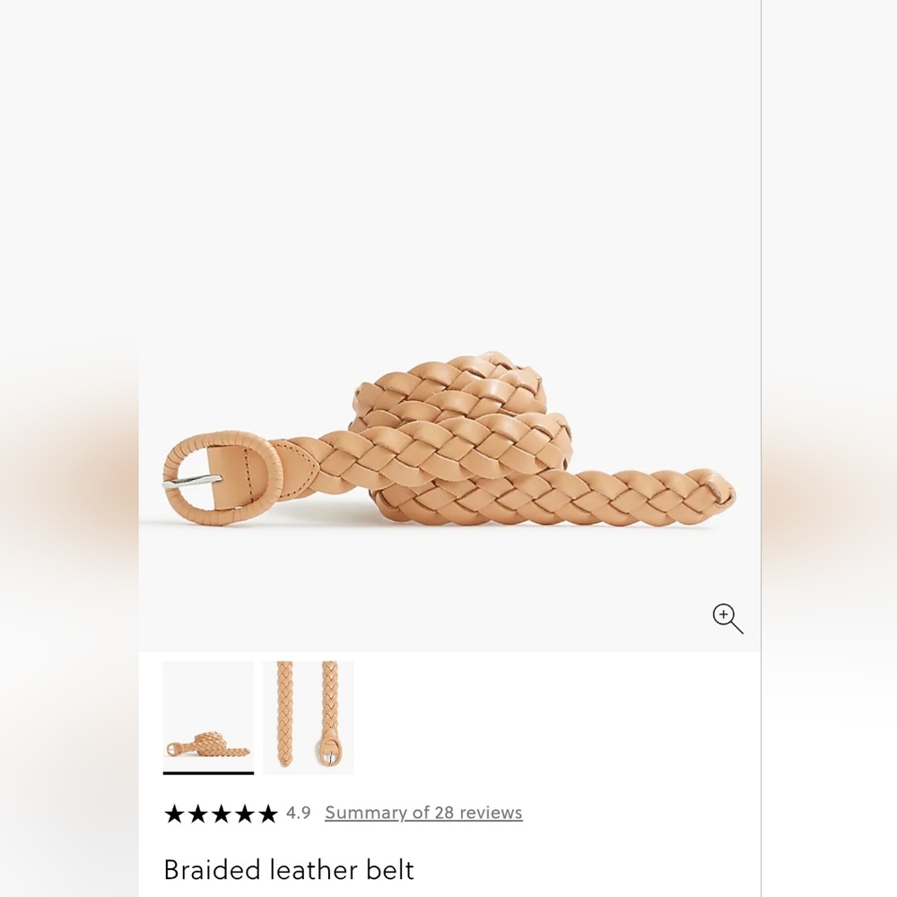 NWT J. Crew Braided Leather Belt
